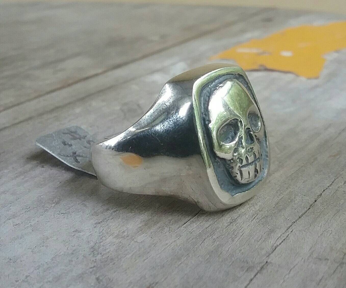 phantom ring,Skull,signet ring, comic,sterling silver,handmade, mens fashion,chunky ring,oxidized silver,steampunk