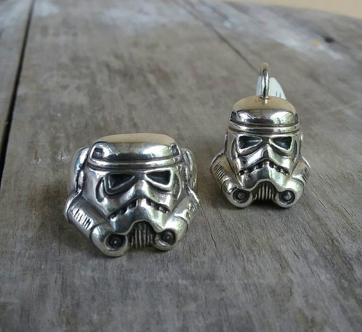 Stormtrooper Starwars small ring solid sterling silver