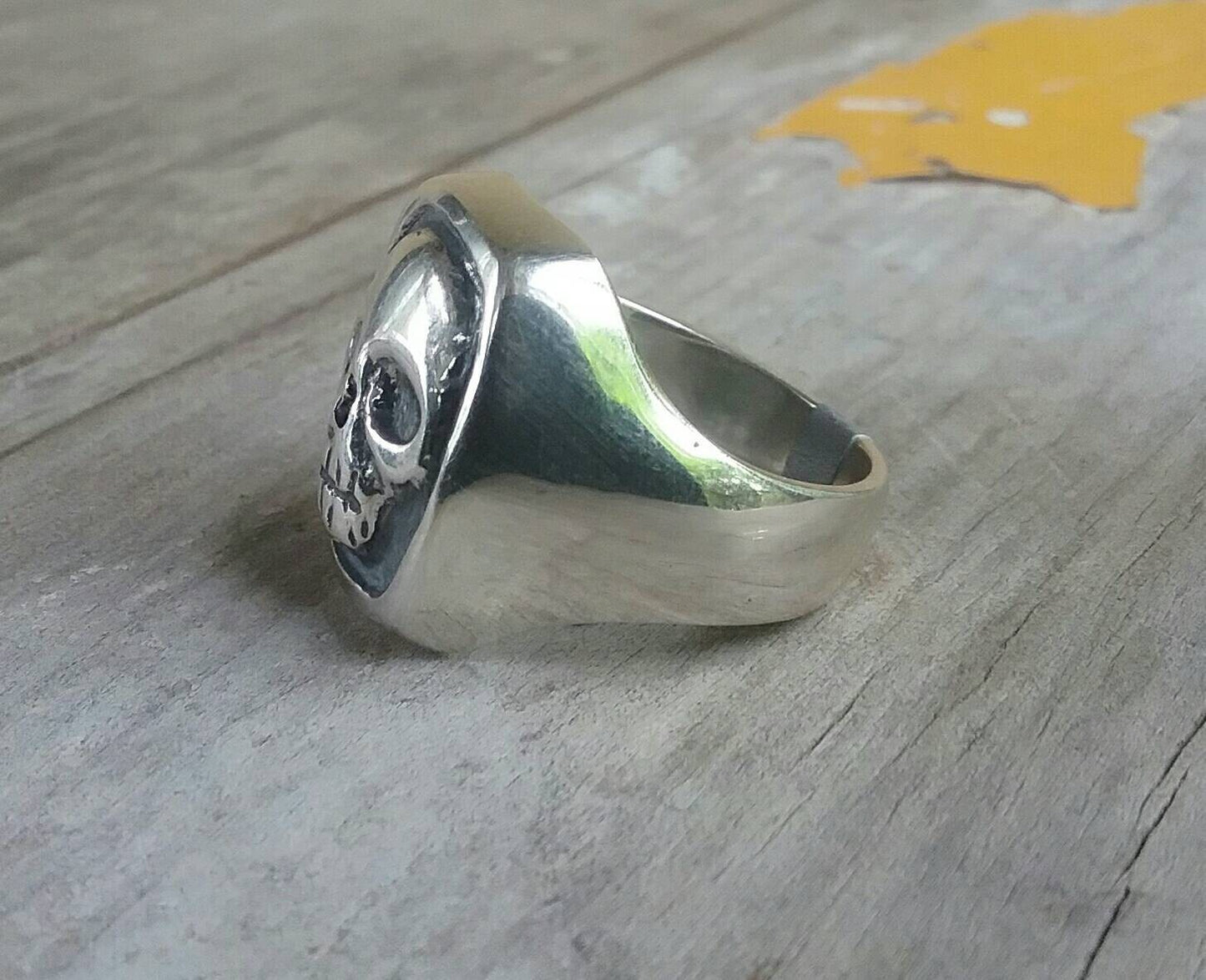 phantom ring,Skull,signet ring, comic,sterling silver,handmade, mens fashion,chunky ring,oxidized silver,steampunk