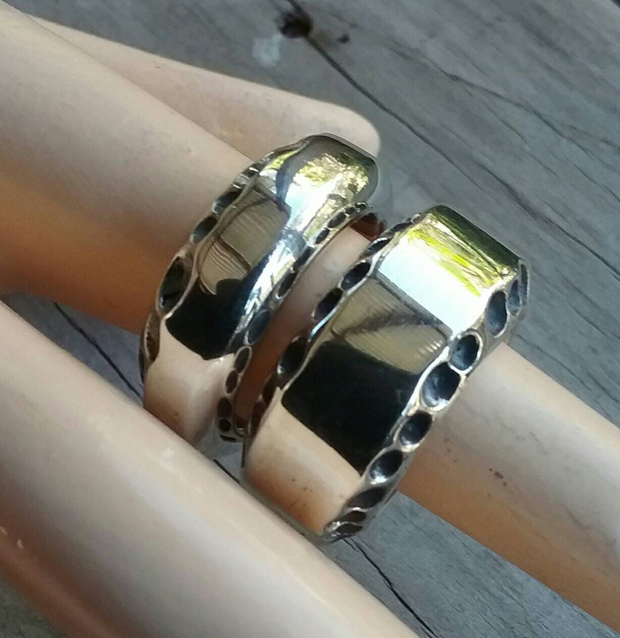Heavy rustic ring,sterling silver,nugget,industrial, steampunk,chunky,wedding band,handmade,vintage,boho,designer,grunge,boho,retro,hipster