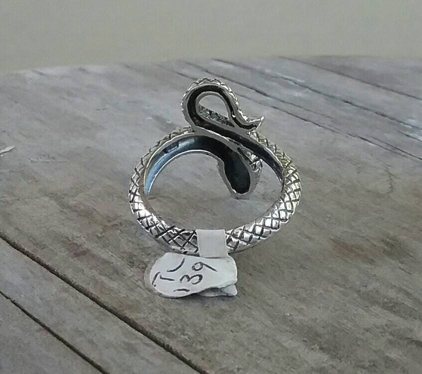 Snake serpent ring sterling silver
