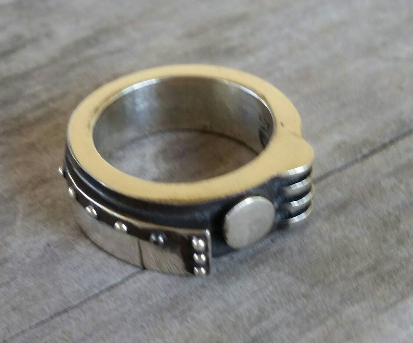 Mechanic ring,industrial,rustic, mans ring,sterling silver,chunky ring,steampunk,handmade,thick silver band,wedding band,hipster,mans fashio