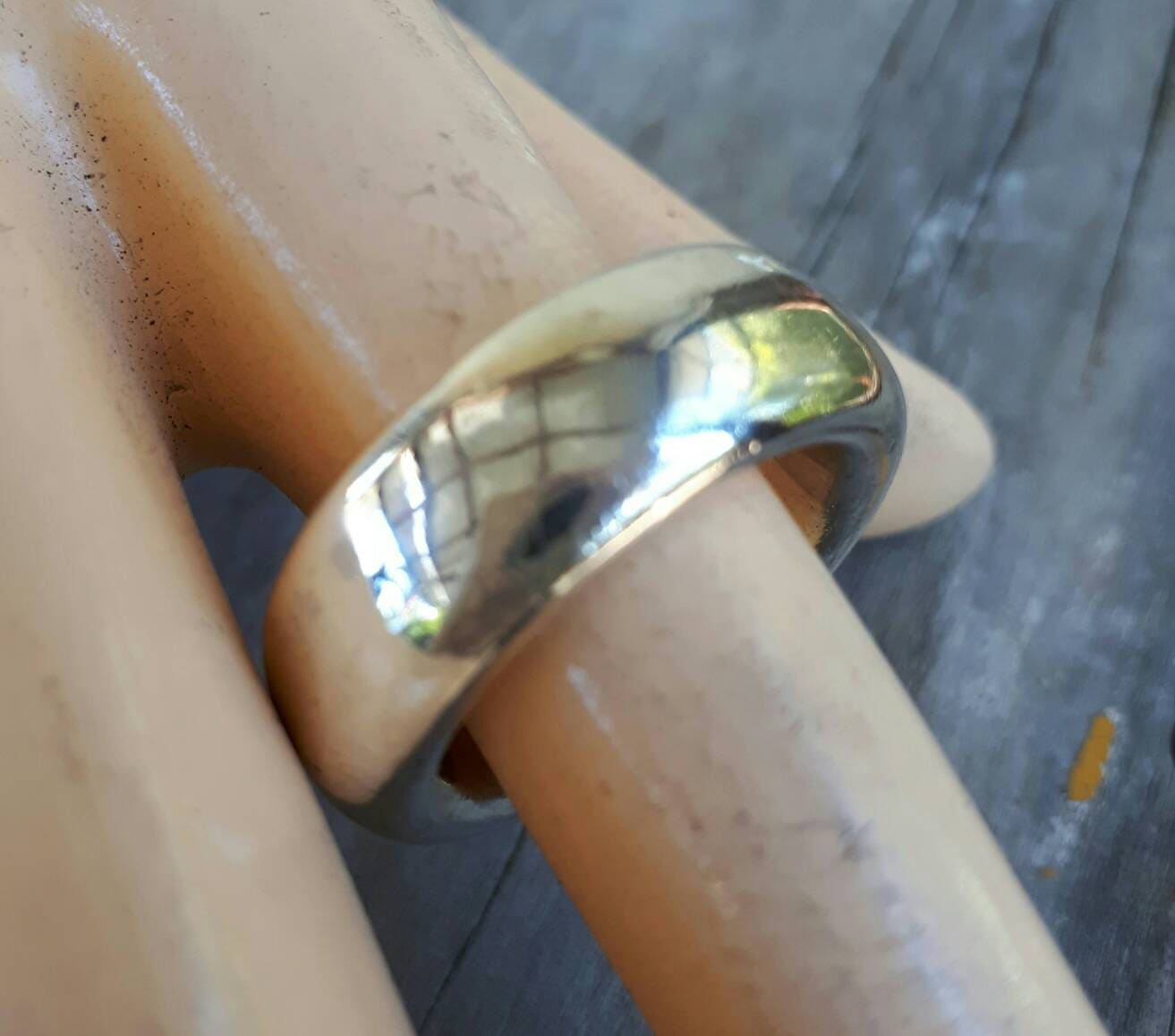 Wide silver ring,chunky,heavy,9mm solid sterling silver,handmade,silver wedding ring,dress ring,rounded band,unisex,d ring,thick silver band