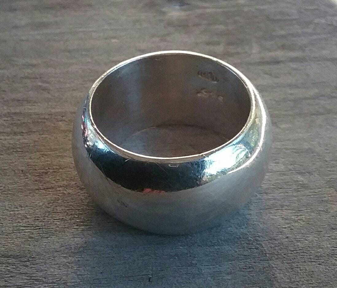 Wide ring,chunky band,22.6sterling silver,13mm,heavy,solid,handmade,plain ring,plain band,silver wedding ring,His and her sizes,