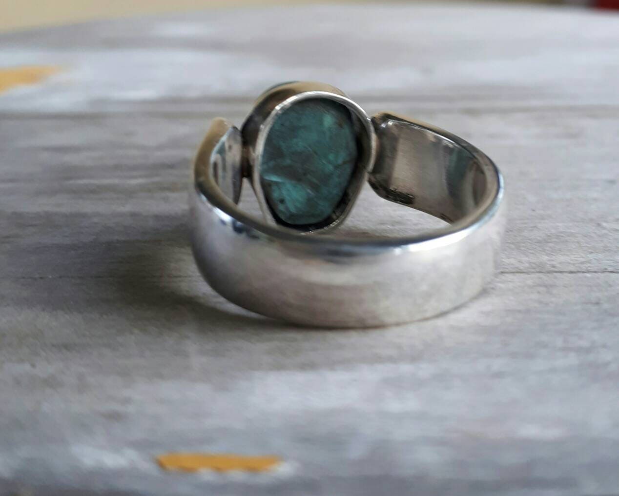 Sugar skull day of the dead turquoise sterling silver skull ring rockabiily alternative steampunk goth