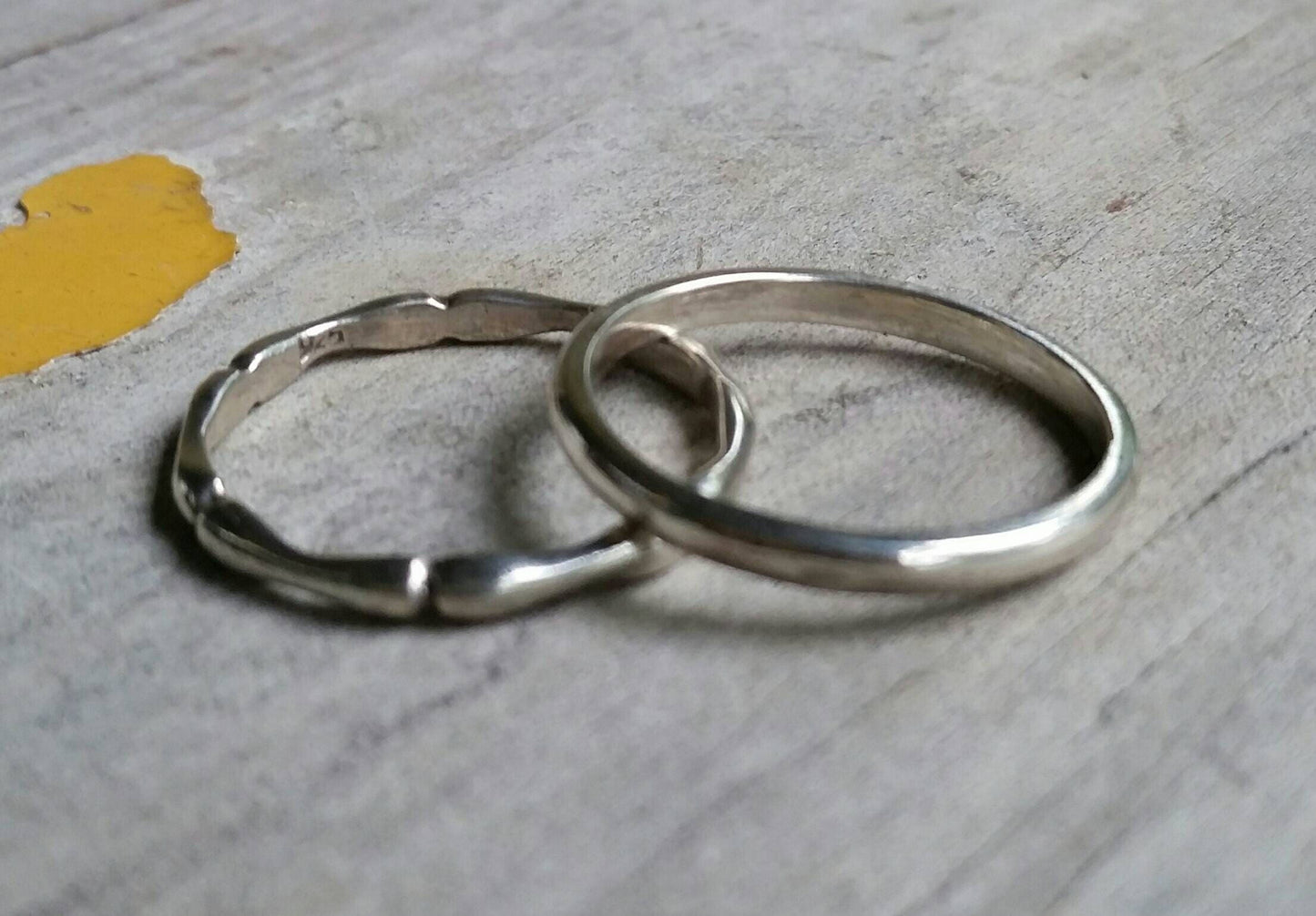 stacking rings,sterling silver bamboo ring,round wire,bones,thin round band,wedding band,half rounded,boho,gypsy,goddess,stacker