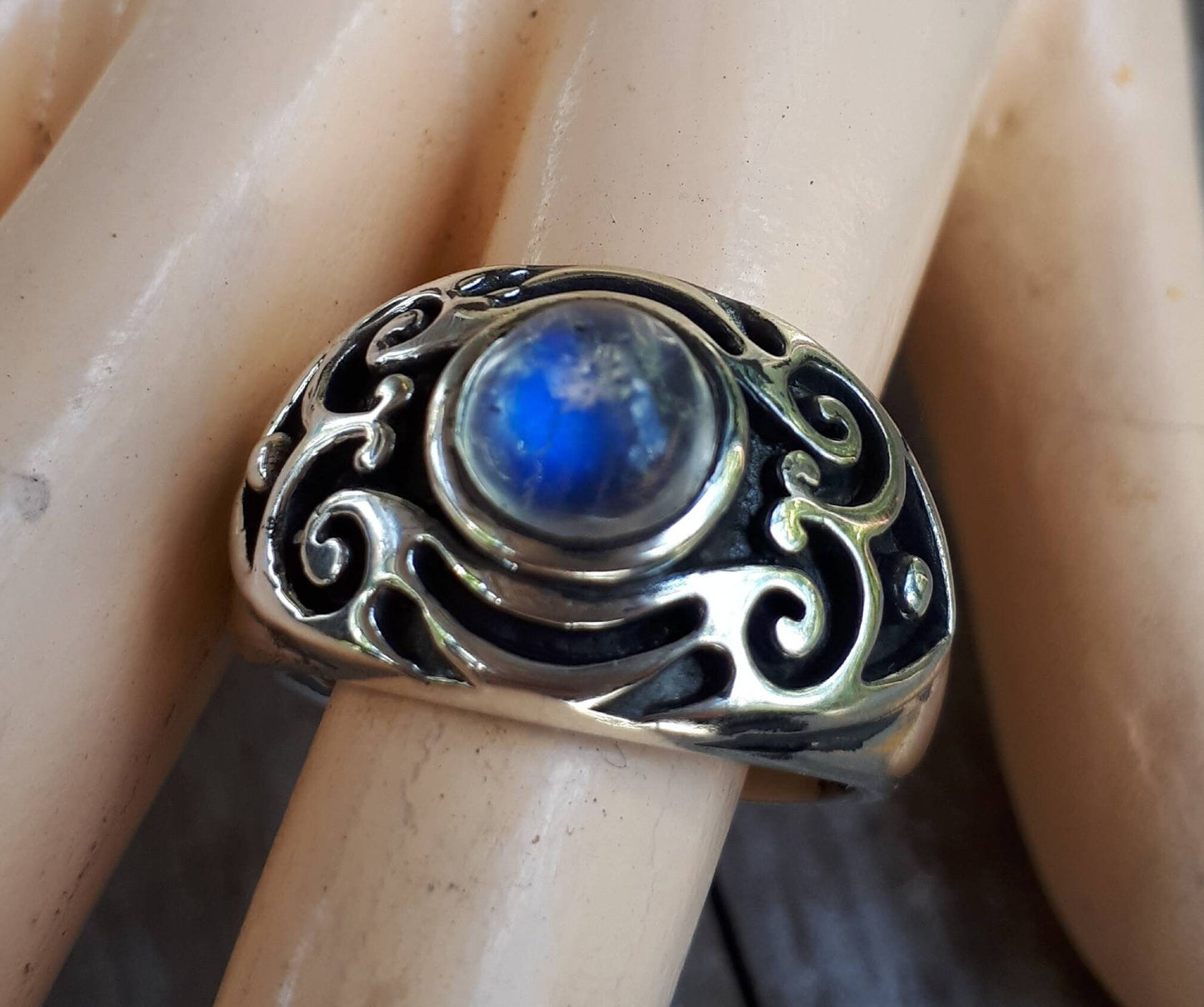 Moonstone ring,sterling silver,rainbow moonstone,dress ring,signet ,tribal,vintage,boho,hipster,handmade,mens fashion,wedding ring,chunky,