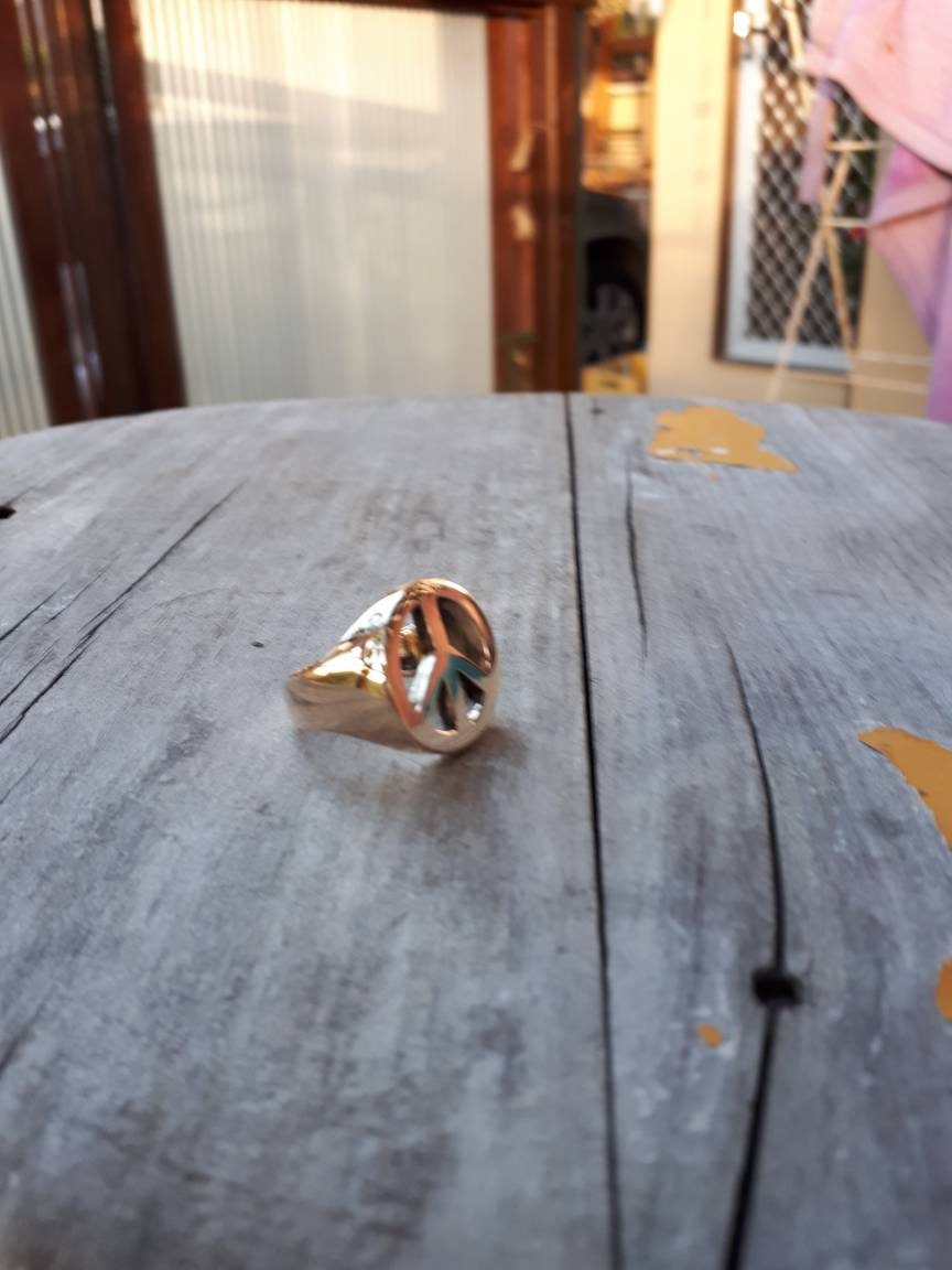 peace ring,chunky,large peace sign,sterling silver,hippy,rockabilly, hipster,signet, alternative,hand made,retro,boho,love,gypsy,