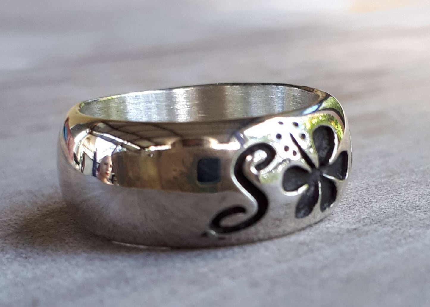 Surf girl ring, solid sterling silver Hibiscis ring,frangipani, surfer, Hawaiian, flower,bobo,surf,wedding band,women's fashion,gypsy,