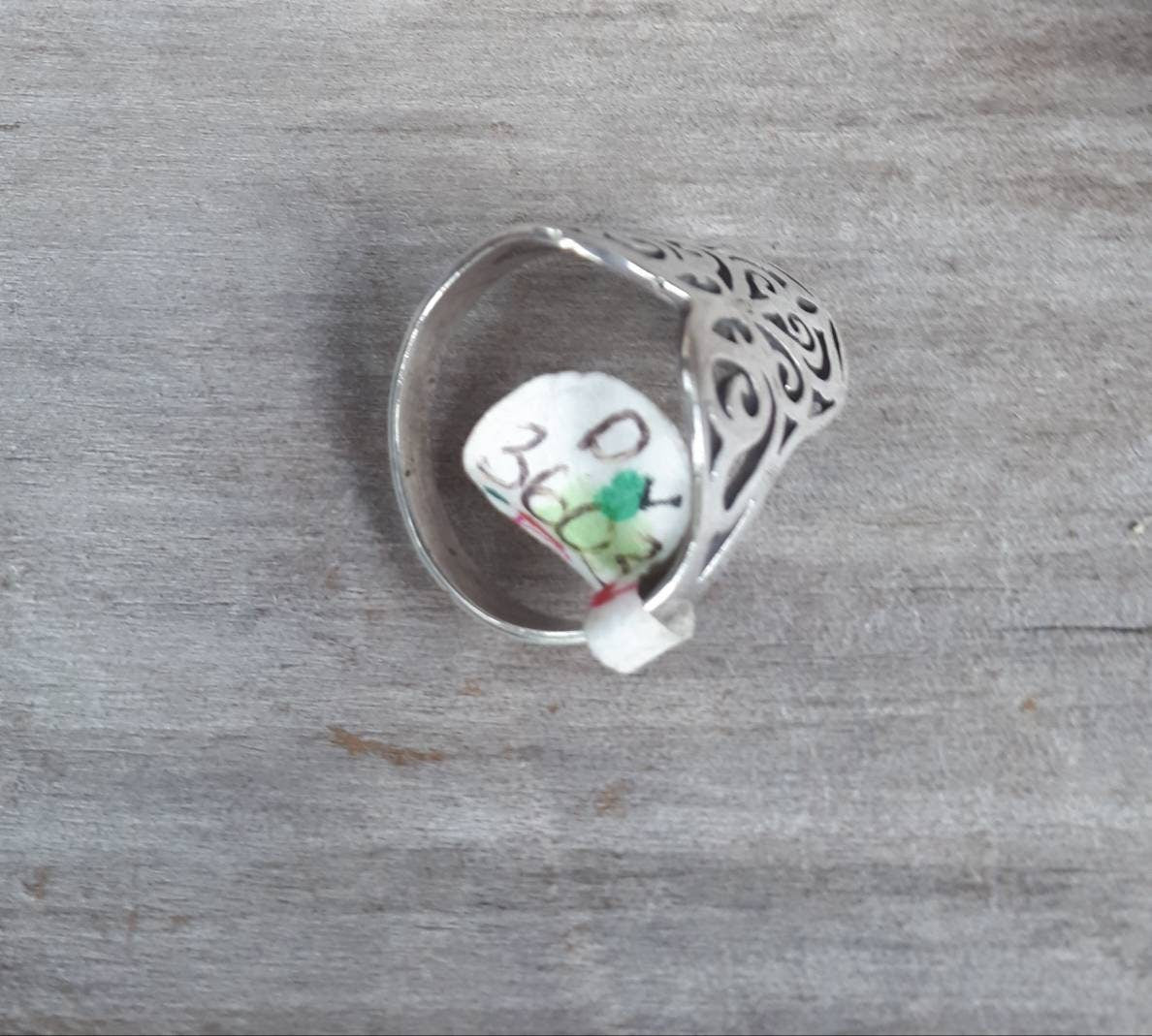Filegree ring,sterling silver,long ring,gothic,antique,vintage, art nouveau,boho,hipster,hand made,thumb ring,goddess, flat ring,v ring