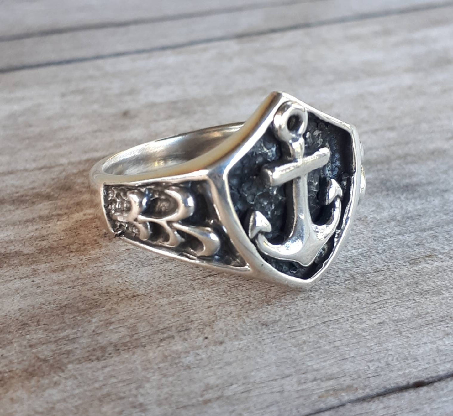 Anchor ring,sterling silver anchor,nautical ring,handmade silver ring, pirate,sailor,marine,surf ring,boat ring,hipster ring,rockabilly,boho