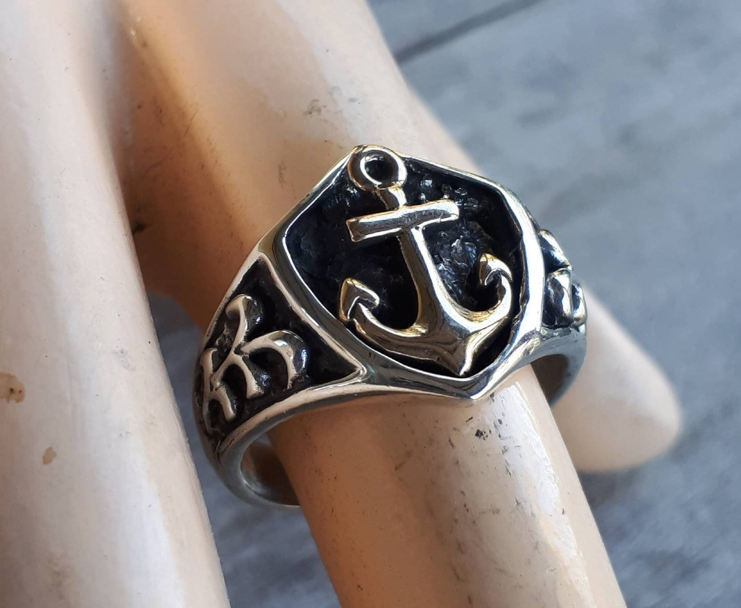 Anchor ring,sterling silver anchor,nautical ring,handmade silver ring, pirate,sailor,marine,surf ring,boat ring,hipster ring,rockabilly,boho