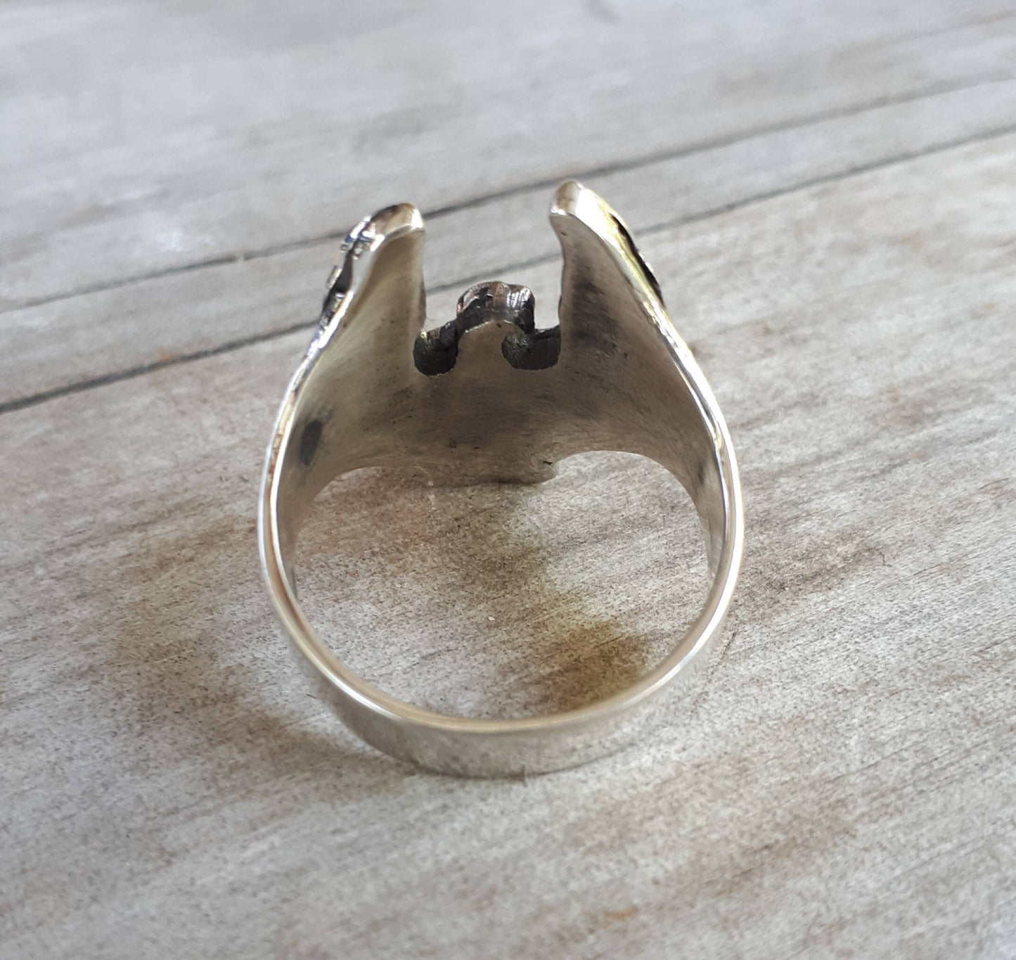 Eagle ring,spread eagle,Phoenix,bird ring,sterling silver,handmade,tribal,indian, cowboy, country and western,feather,chunky ring,long ring,