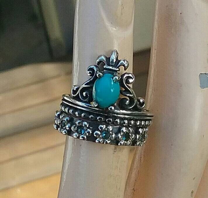 Amethyst ring,vintage scroll,925 sterling silver,fluer d lil crown,steampunk,art nouveau,long ring, victorian,boho,gypsy,handmade,