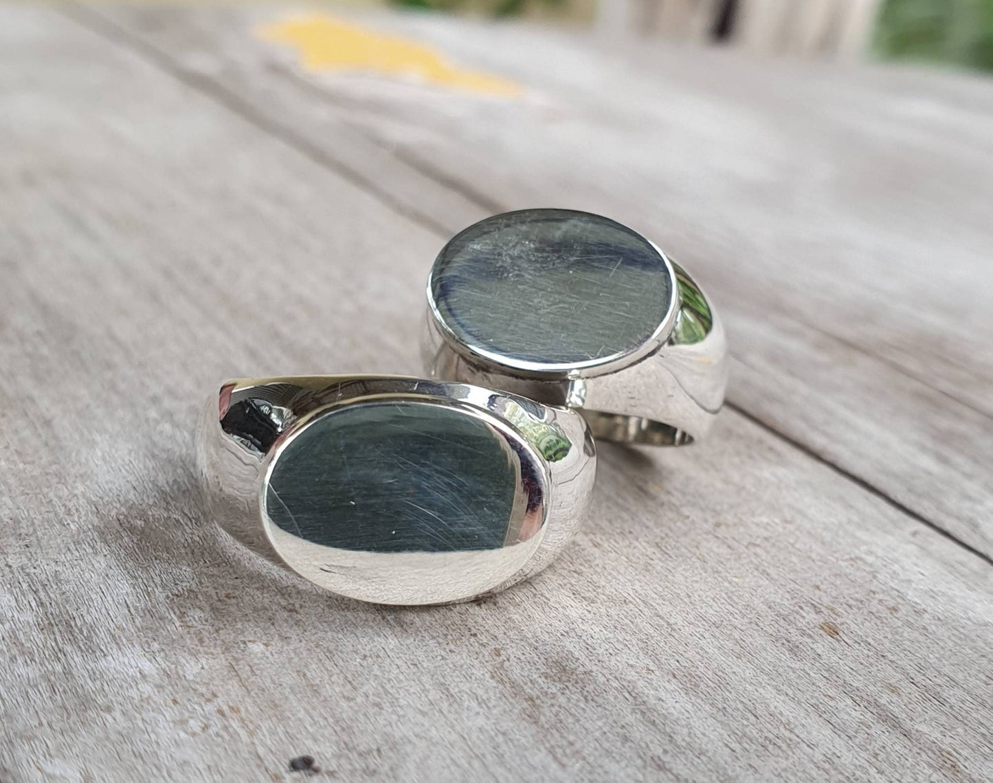 Signet ring,oval top, ring,solid signet,sterling silver,chunky,handmade,boho,college ring,blank ring,plain silver signet,unisex