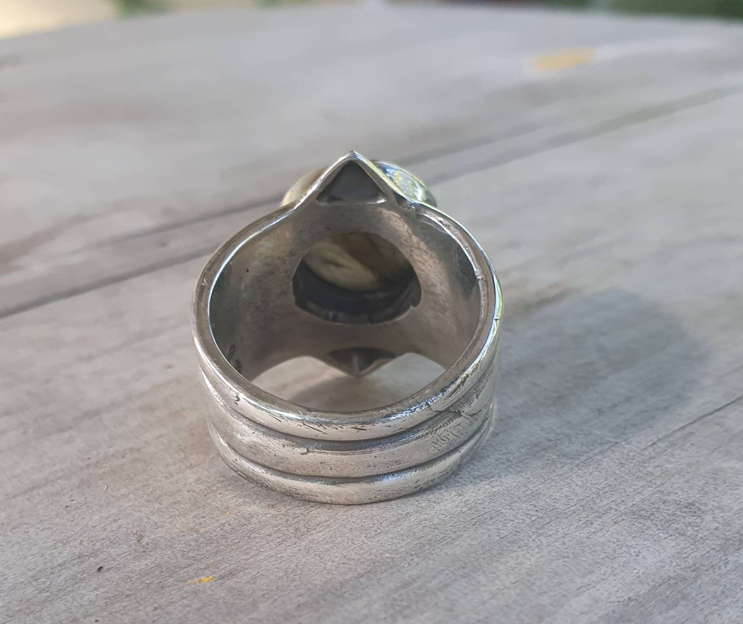 Labradorite ring,sterling silver,labradorite, chunky unisex ring,wedding ring,blue green stone,boho,gemstone ring,handmade, retro ,signet