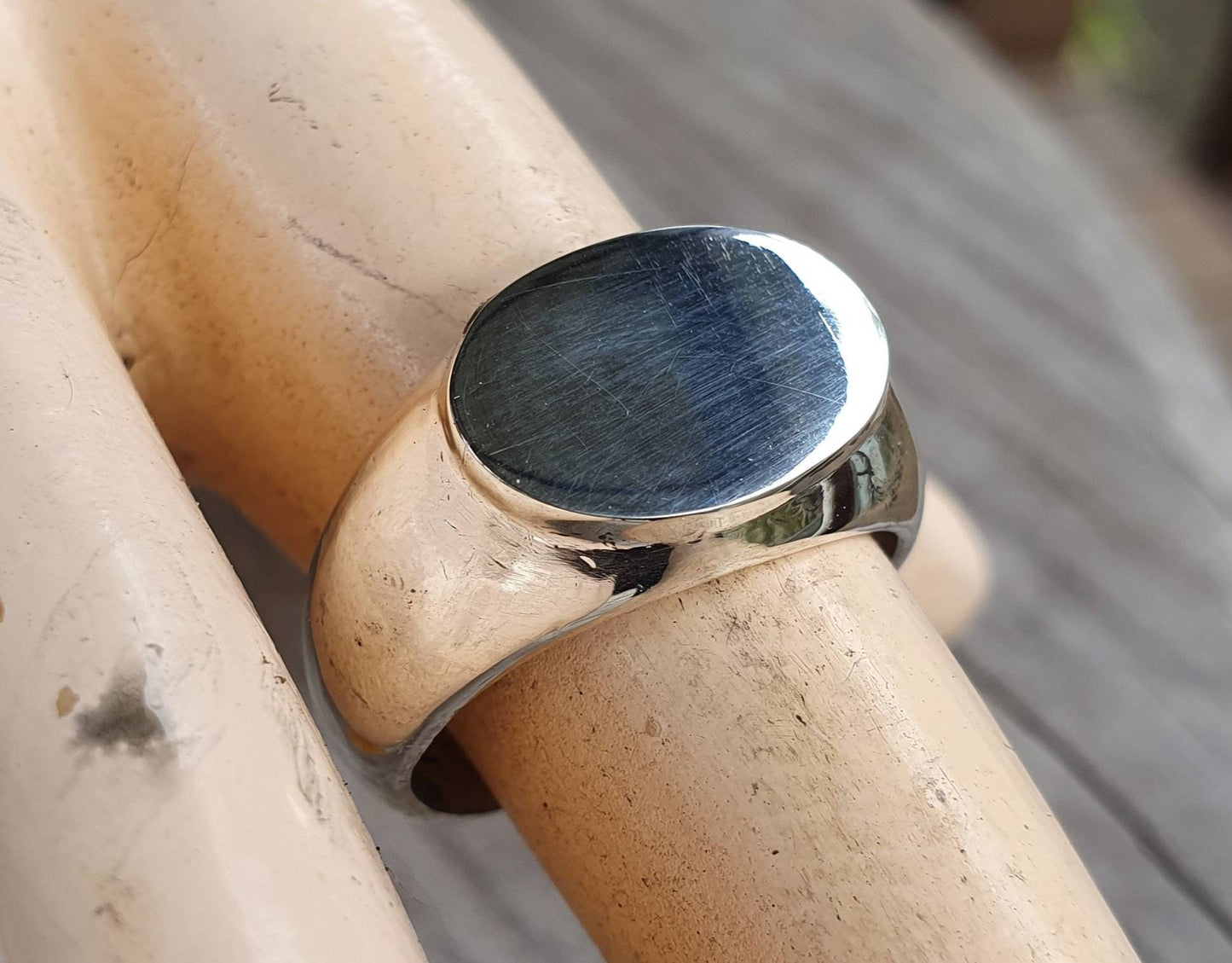 Signet ring,oval top, ring,solid signet,sterling silver,chunky,handmade,boho,college ring,blank ring,plain silver signet,unisex