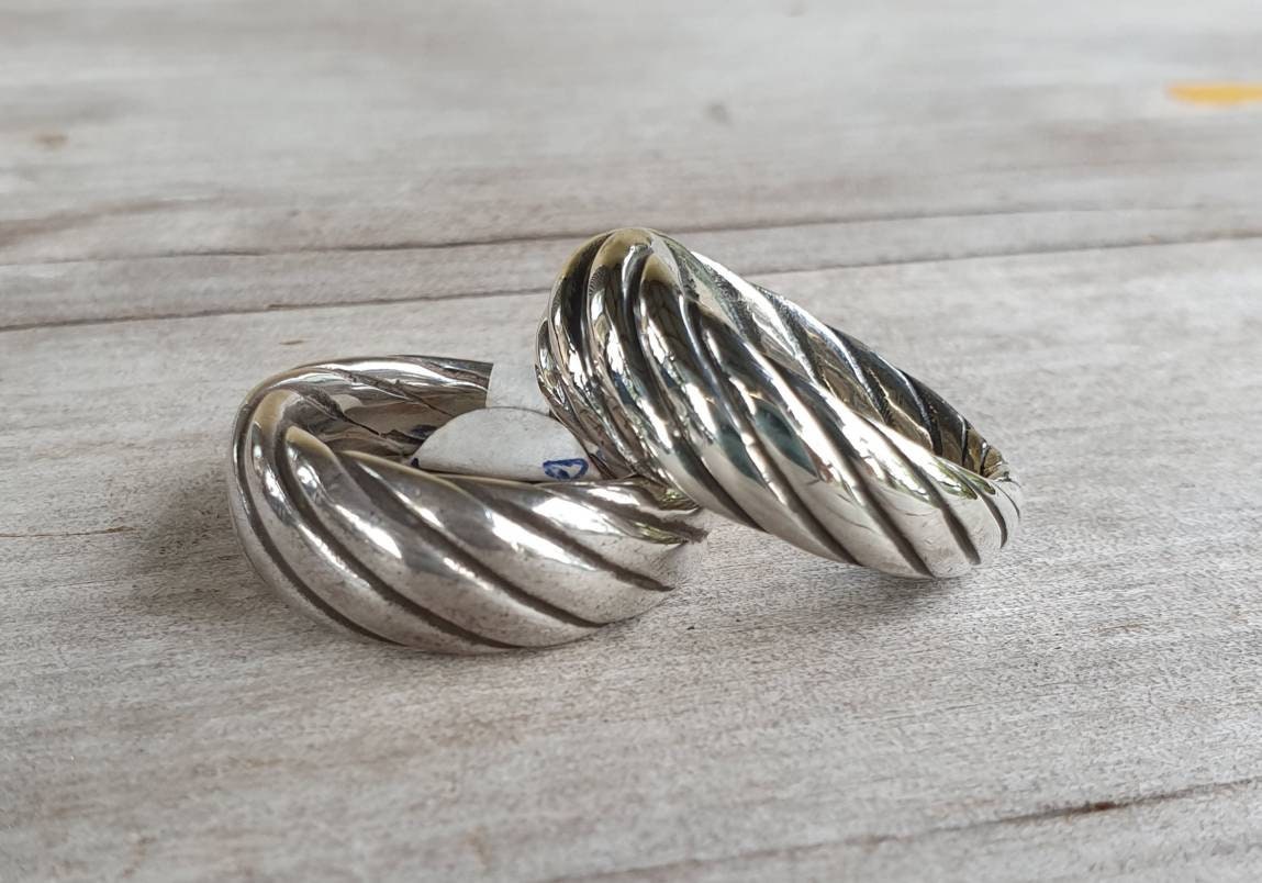 Woven chunky ring,heavy,solid,sterling silver,thick twisted silver, wedding ring,unisex,handmade,silver band,mens ring,hipster,boho,vintage,