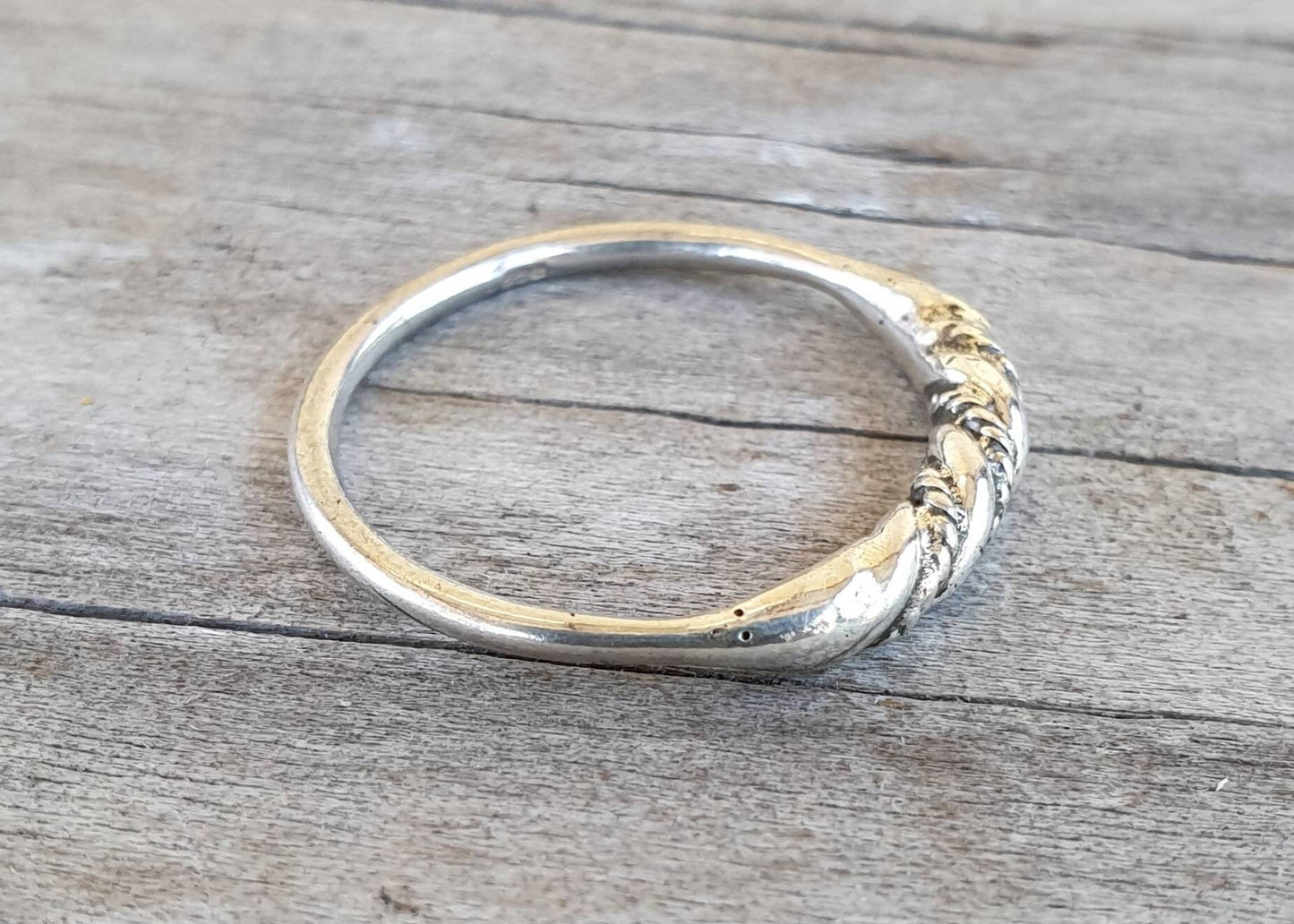 Stacker ring,Sterling silver,tribal,ethnic band,patterened wire,fine band,boho ring,thin silver ring,pinkie ring,wire ring,woven silver ring