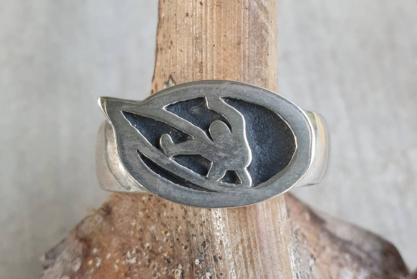 surf ring,surf board rider,signet surf ring,sterling silver,boho,surfer,board rider,wave rider