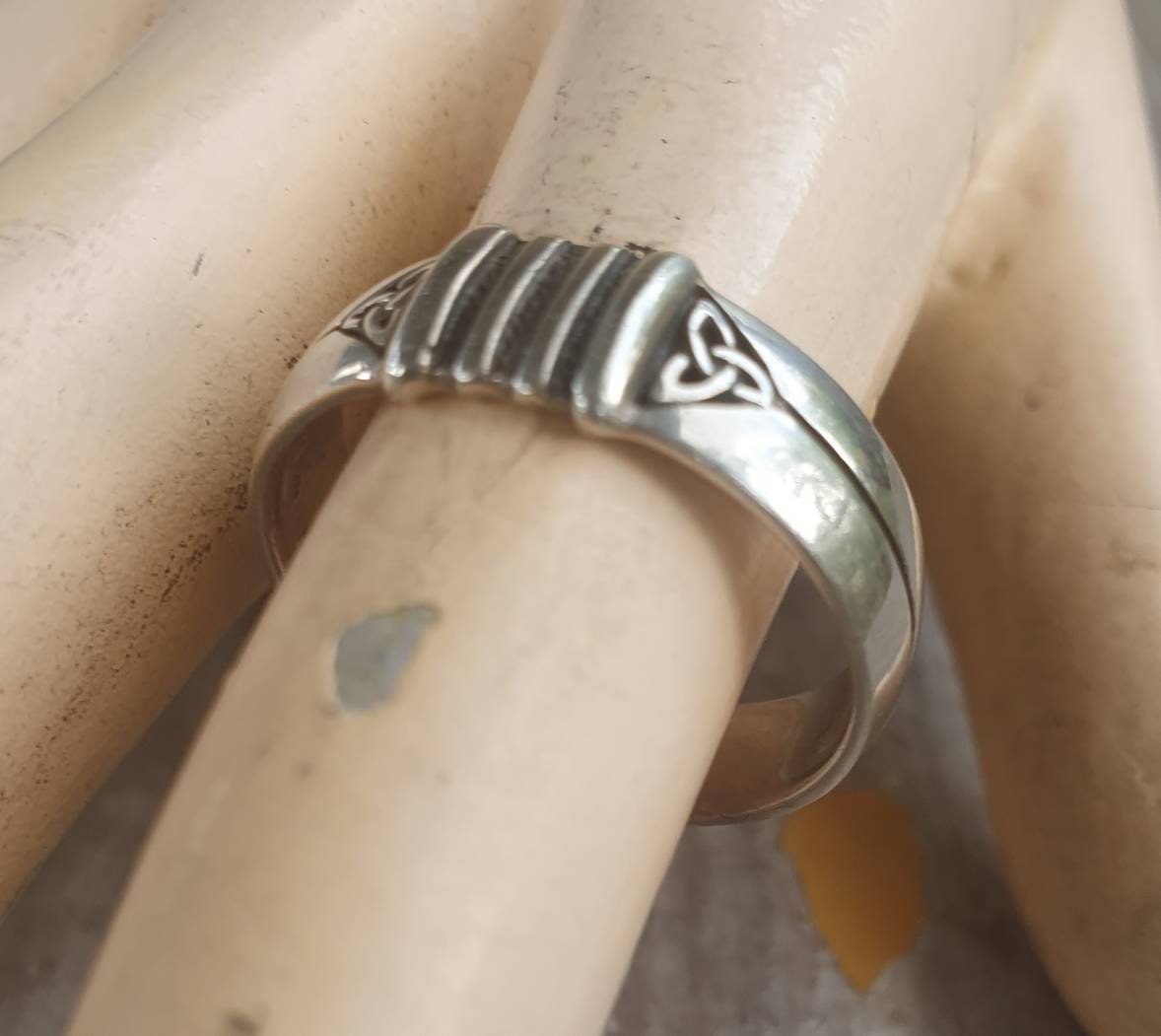 Celtic ring, tribal band,sterling silver,celtic unisex band,maori,koru mans wedding ring,celtic,handmade,silver band,scrolls,Aztec,Inca,