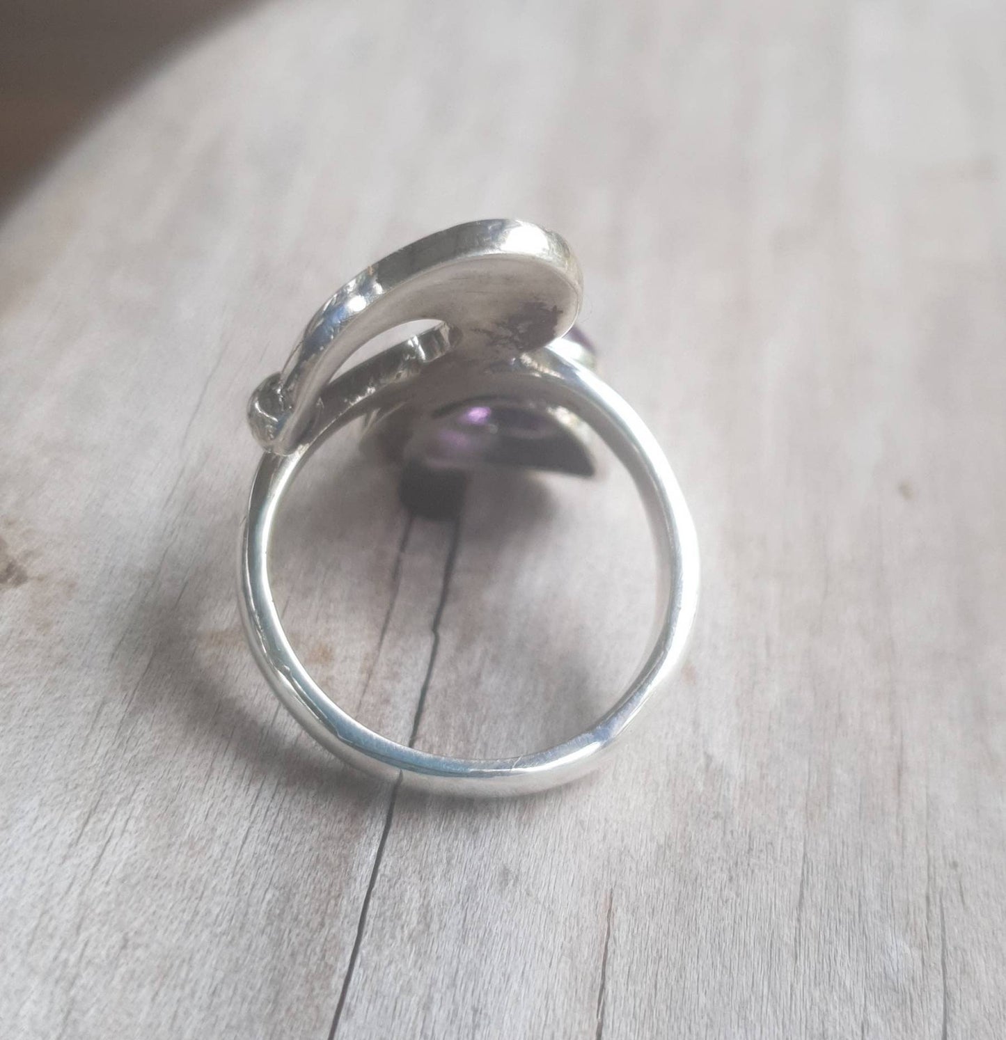 Moonstone ring,sterling silver,long ring,swirl, boho,hipster chic,womens fashion,goddess,hand made