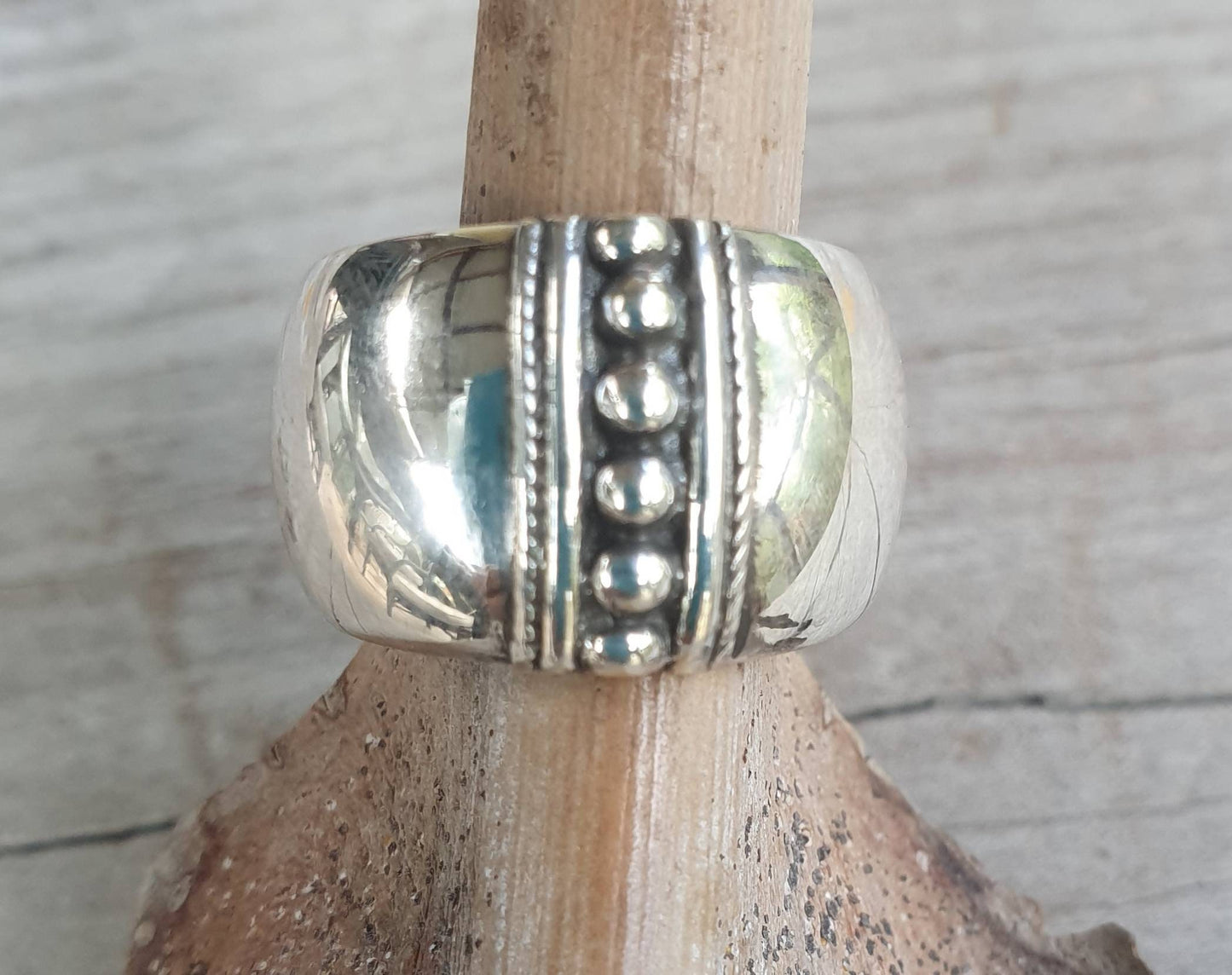 Wide ball ring,925 sterling silver,16mm silver band,wedding, modern ball ring