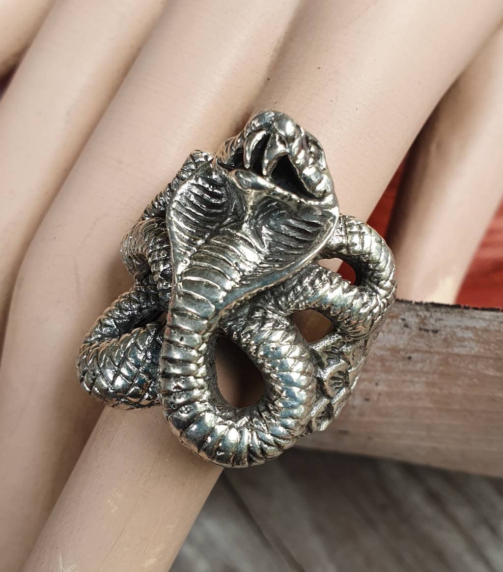 Cobra Snake pendant,sterling silver,serpent,snake necklace,