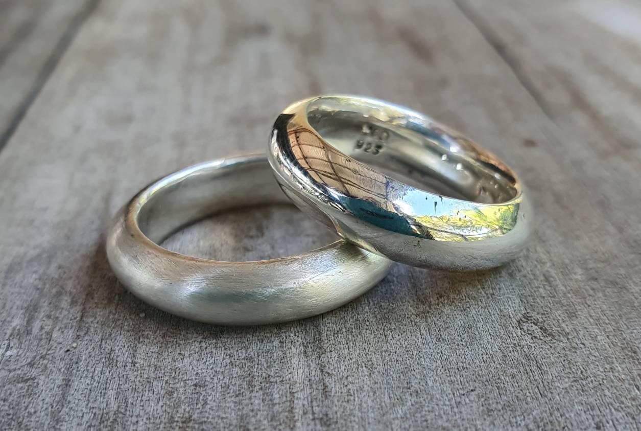 Silver band,solid 6mm,sterling silver ring,chunky high round band,wedding, dress ring,boho,unisex,handmade,d shape ring,chunky ring,