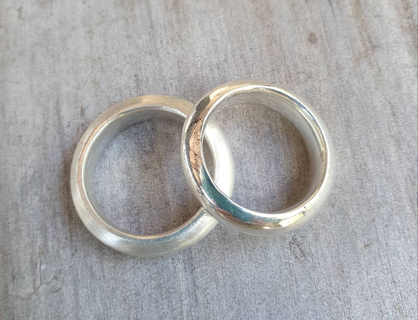 Silver band,solid 6mm,sterling silver ring,chunky high round band,wedding, dress ring,boho,unisex,handmade,d shape ring,chunky ring,