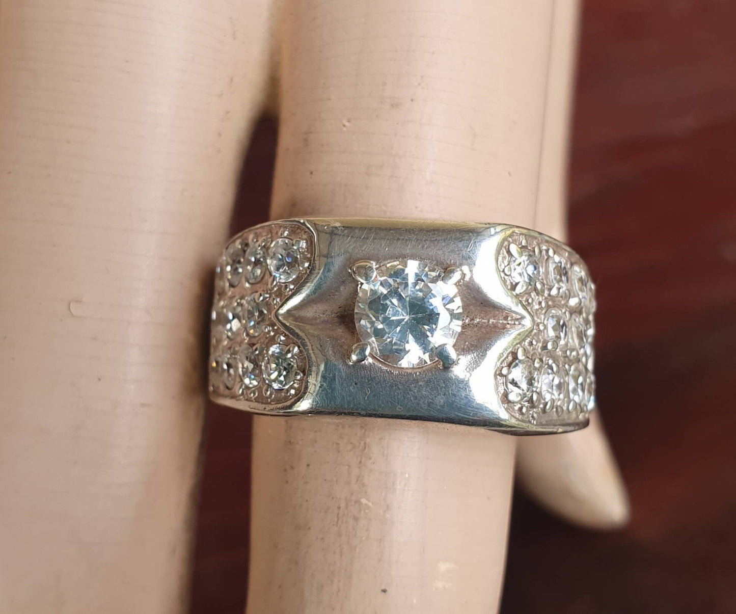 Silver zirconia ring,cz,sterling silver,Cubic zirconia,bling, wedding dress ring, bling stone ring,
