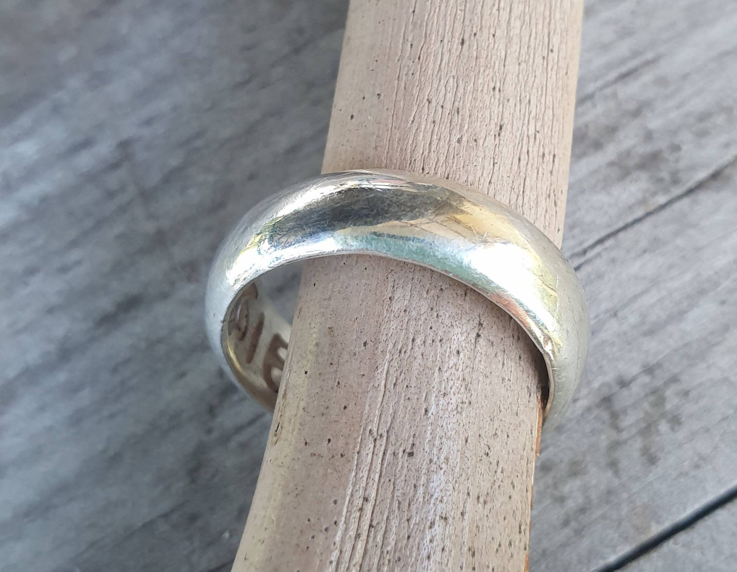 Silver band,solid,sterling silver ring,5.5mm half round band,wedding, dress ring,boho,unisex,handmade,d shape ring,chunky ring,