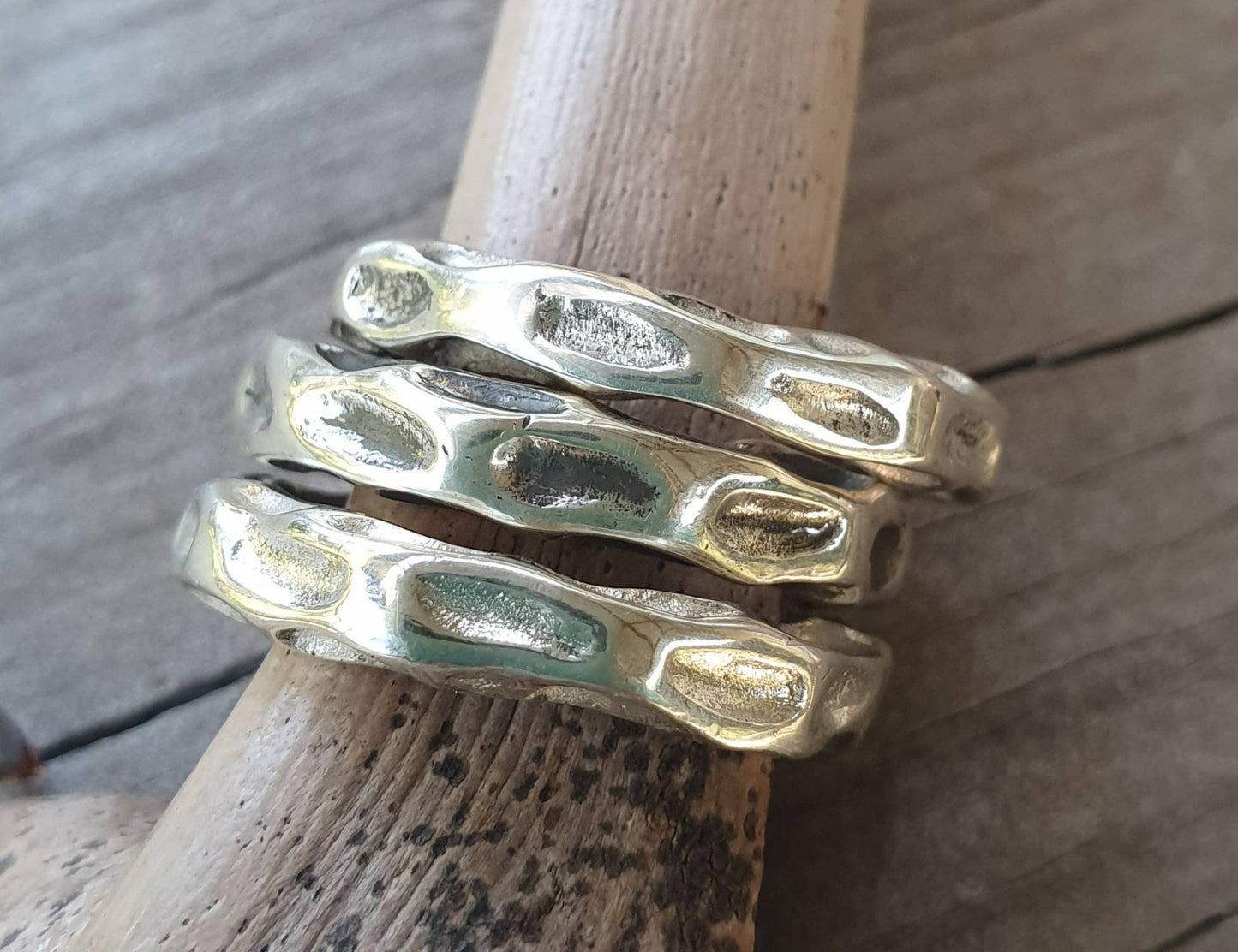Nugget ring,chunky,Sterling silver,stacker ring,industrial, rustic ,hammered,wedding band, unisex,men's fashion,handmade,steampunk,designer,
