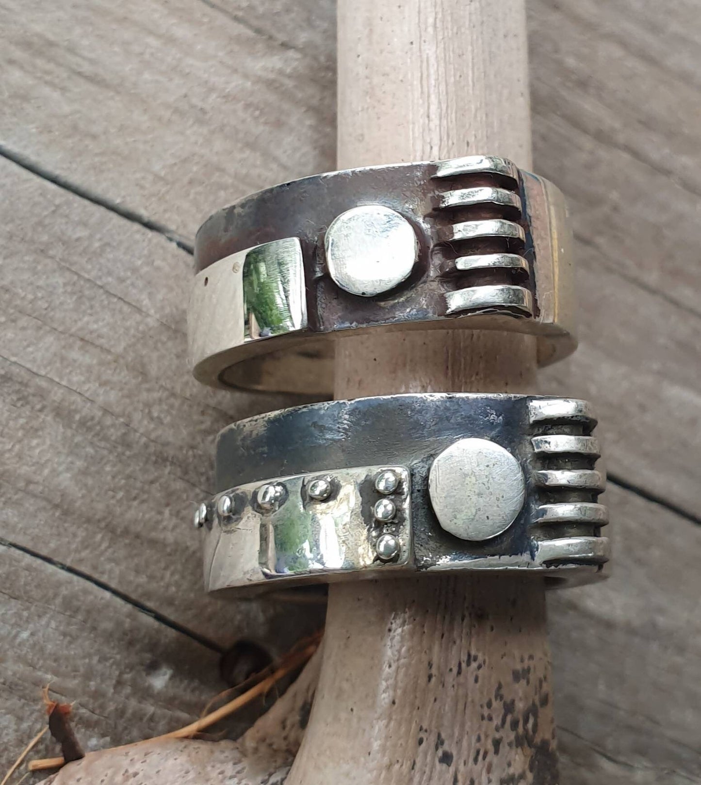 Mechanical Chunky ring,sterling silver, rustic,24gms industrial,mans silver band,handmade, steampunk,silver wedding,rockabilly thick silver