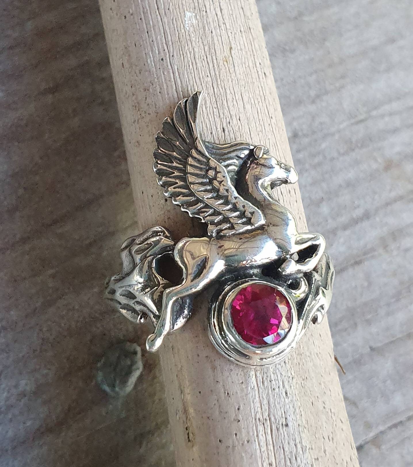 PEGASUS,mythical horse,sterling silver,unicorn, fantasy ring,alternative,new age,boho,hippy,art nouveau,goddess,womens fashion,magic,merlin