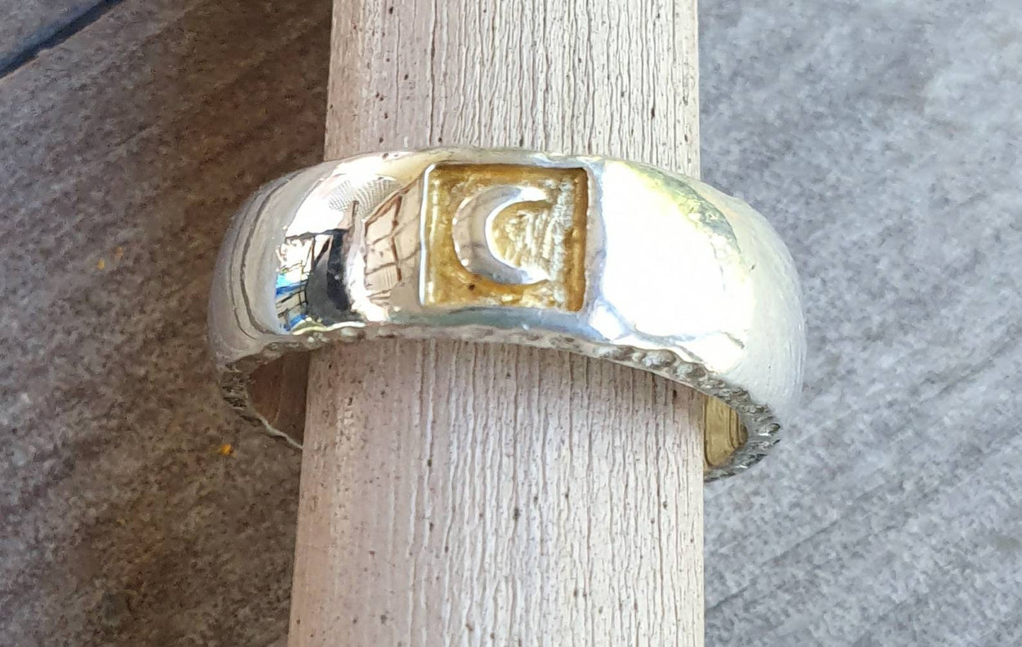 Moon ring,sterling silver,crecent moon,solid band, band,unisex ring,