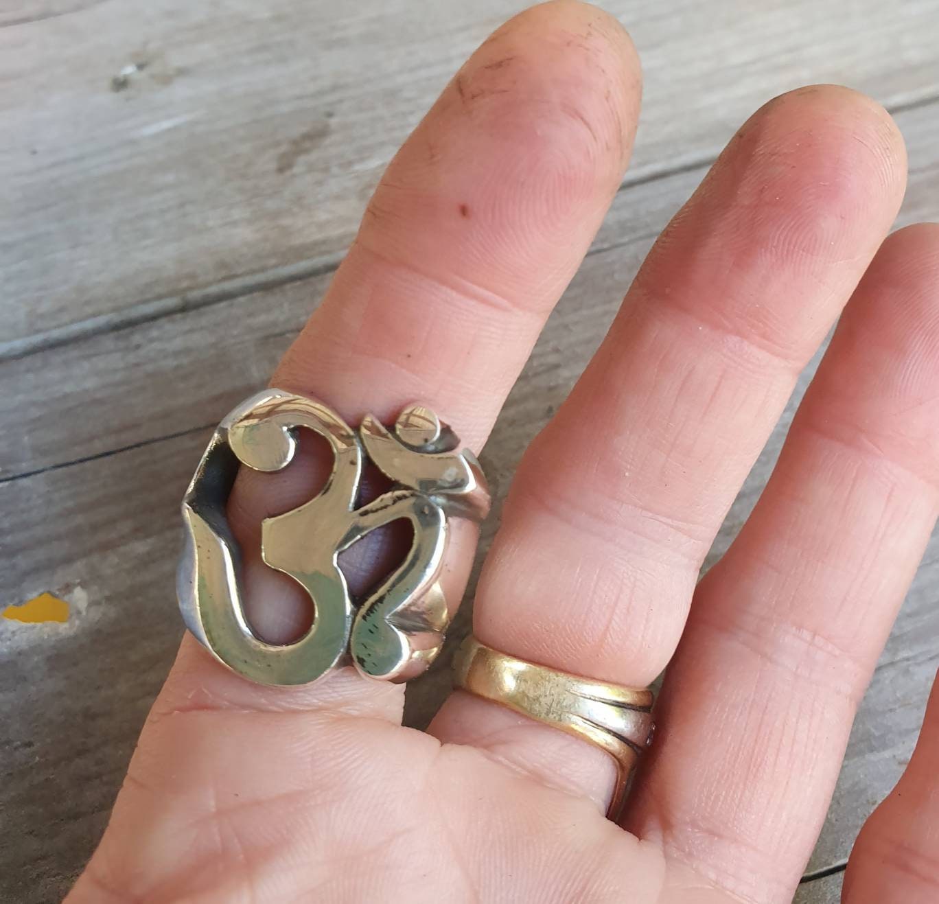 Large OM ring,EX LARGE,sterling silver, chunky ring, yoga, spiritual ,divine ,boho,new age jewellery,budda,Hindi,hippy,gypsy