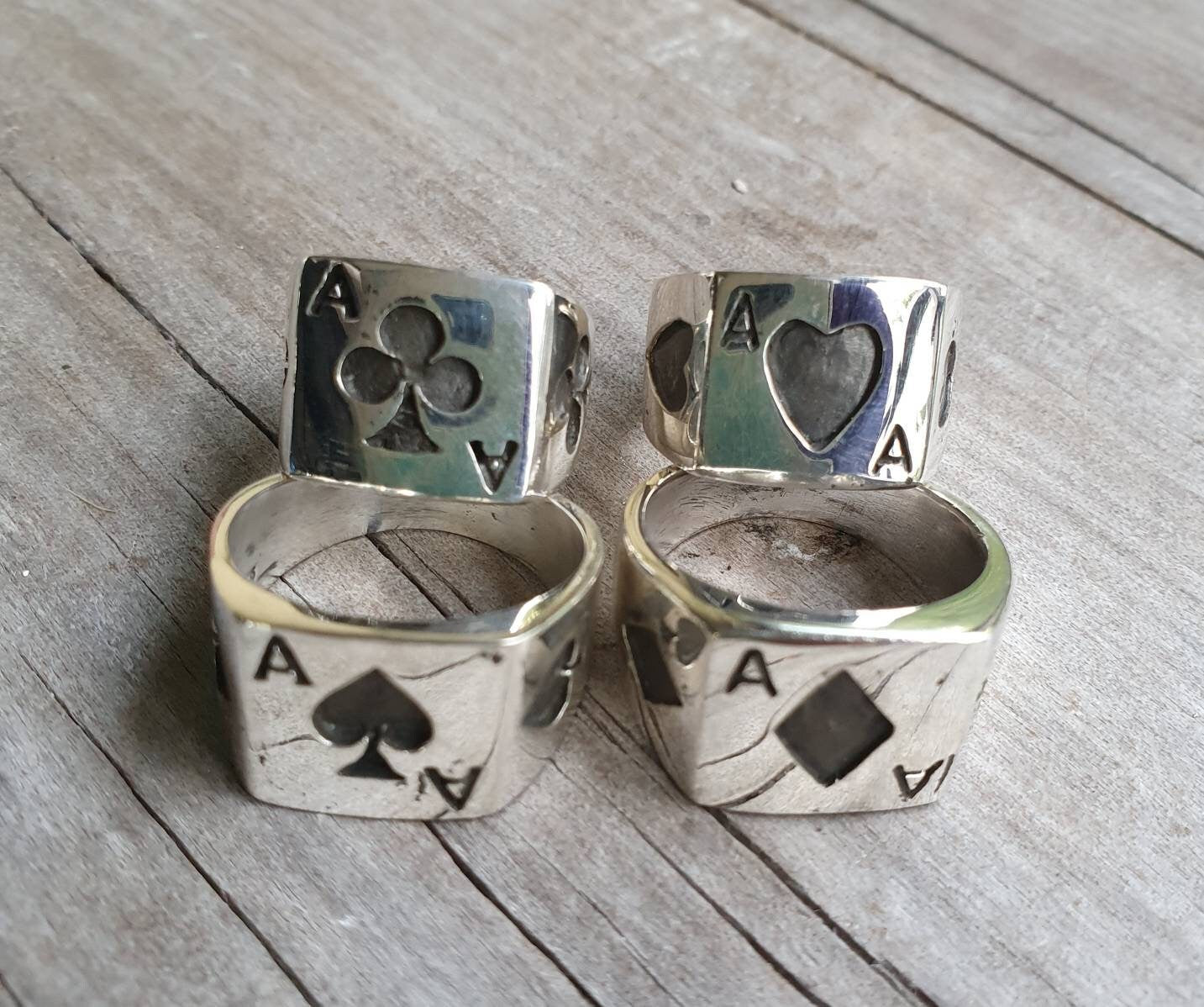 Ace of clubs ring,gambling, cards,oxidized sterling silver,ace ring,Vegas wedding,black jack,poker,lucky,handmade,signet ring,rockabilly