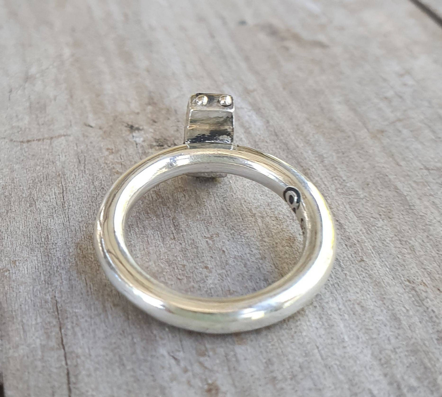 stacking retangle ring,chunky,round sterling silver,3mm halo ring,chunky band,handmade,boho,round wedding bands,thick silver rings,