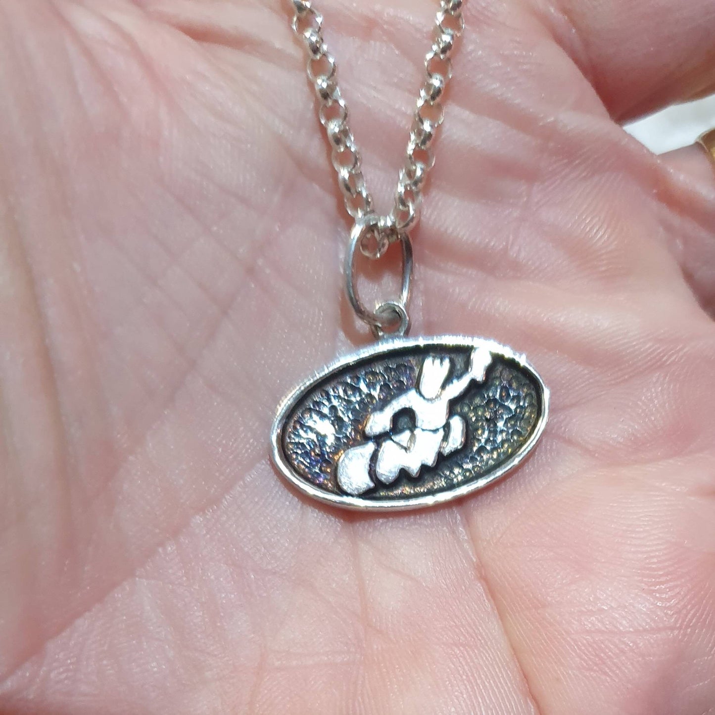 Skateboard rider pendant,snowboard rider,sterling silver,