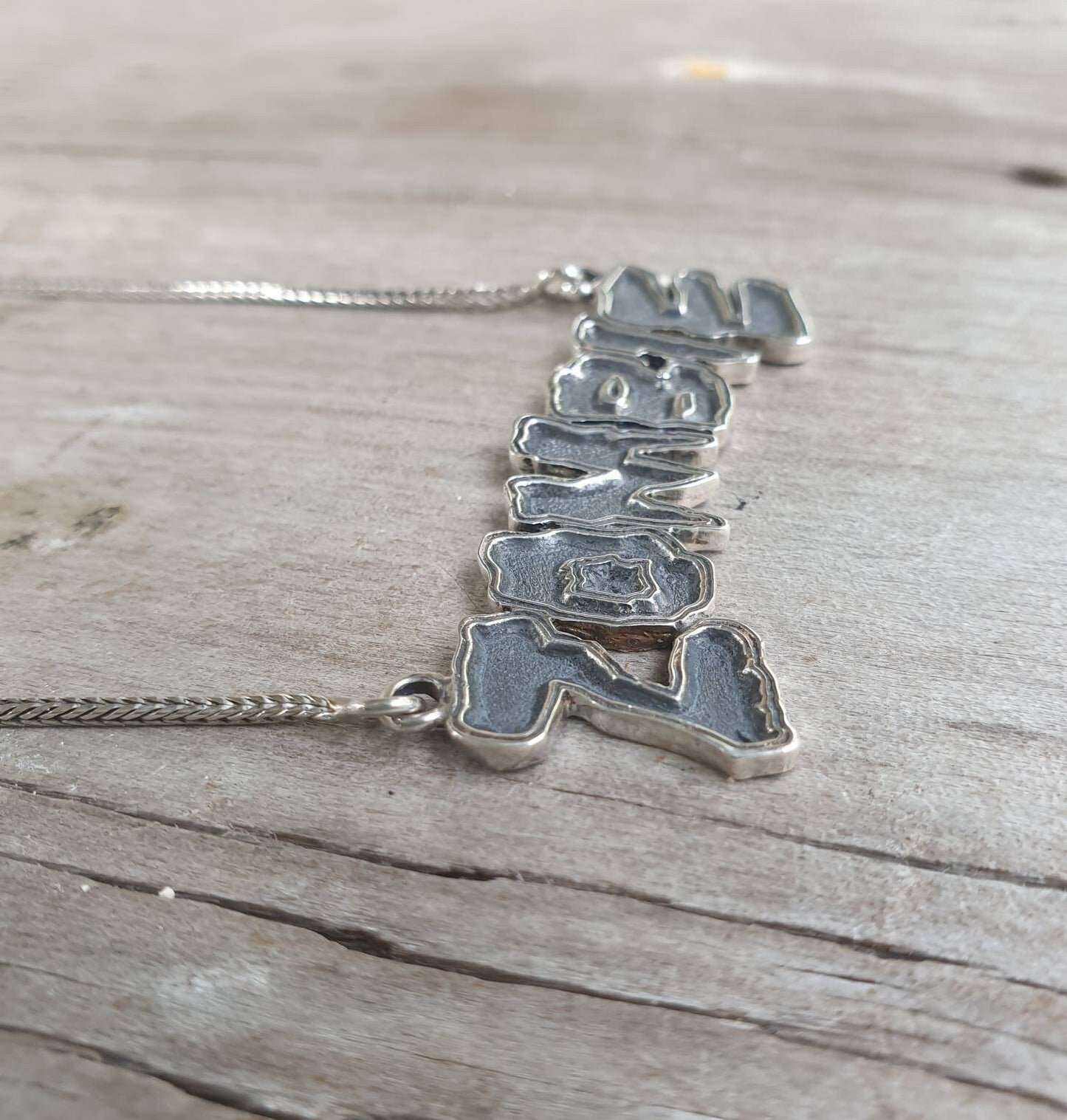 Zombie necklace,sterling silver,walking dead pendant, grunge,emo, gothic punk