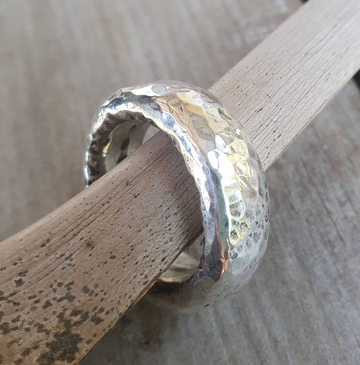 chunky ring,10mm heavy band,rustic,solid, hammered,sterling silver,handmade, silver wedding ring,boho,nugget,industrial,steampunk,hipster,