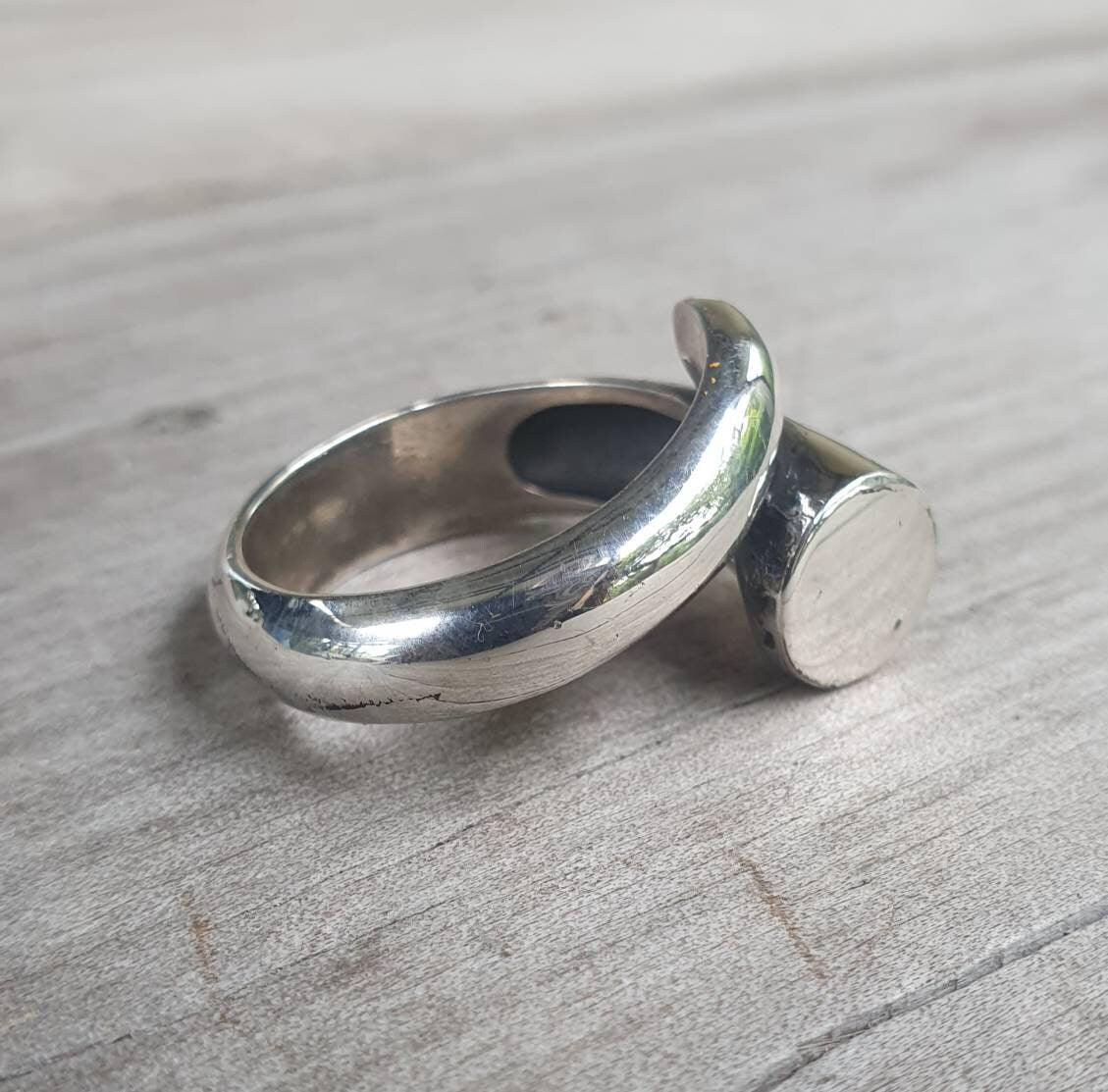 Chunky ring,sterling silver,handmade, unisex,modern, wedding,thumb ring,