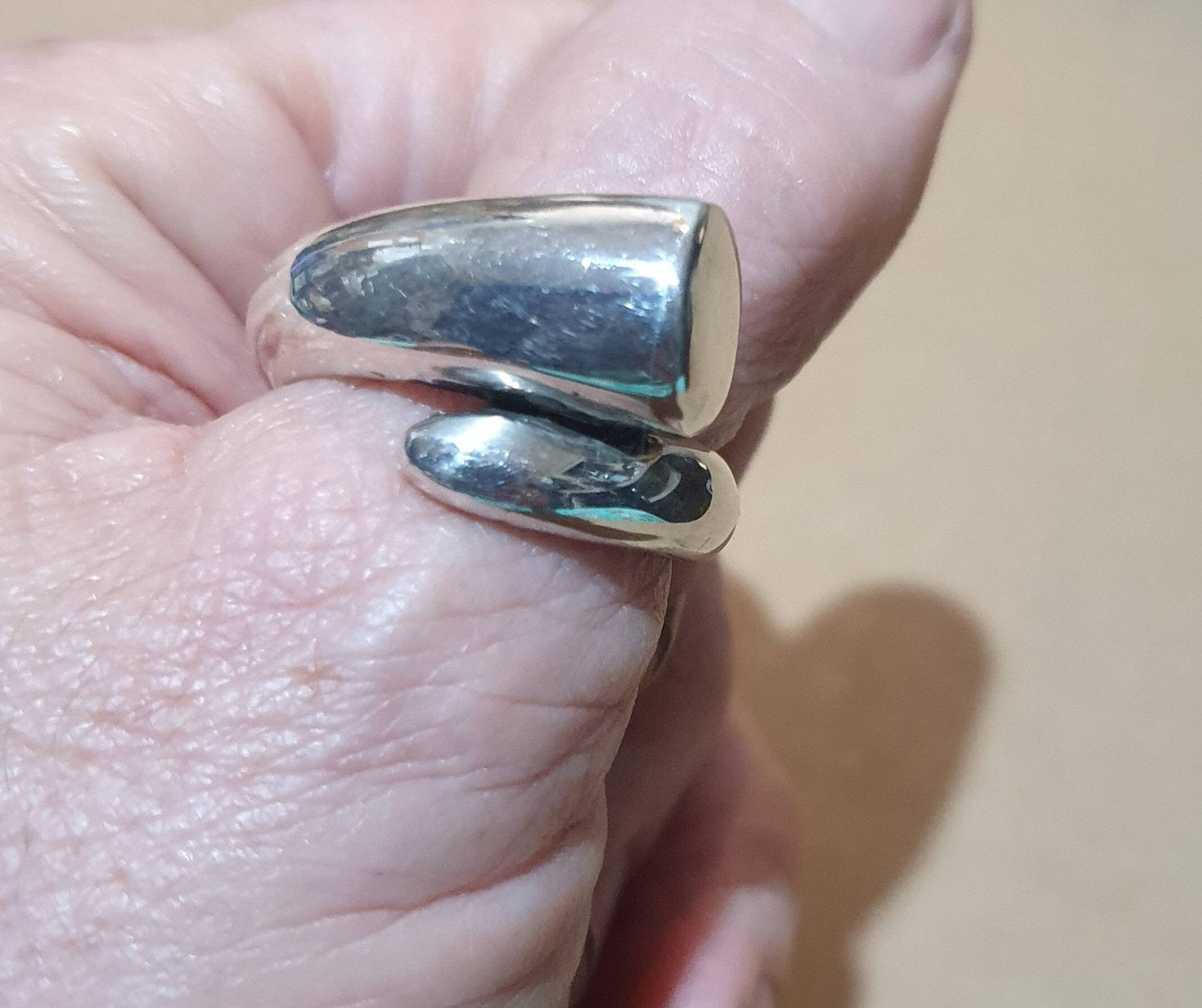 Chunky ring,sterling silver,handmade, unisex,modern, wedding,thumb ring,