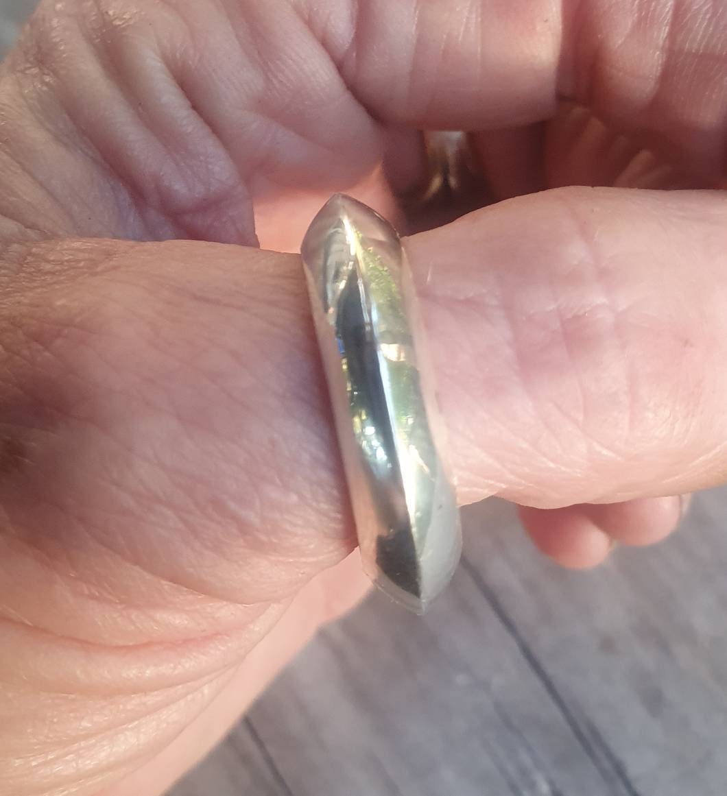 Triangle ring,3 piece stackable solid sterling silver rings,thick,wedding dress ring, His and her sizes, stackers