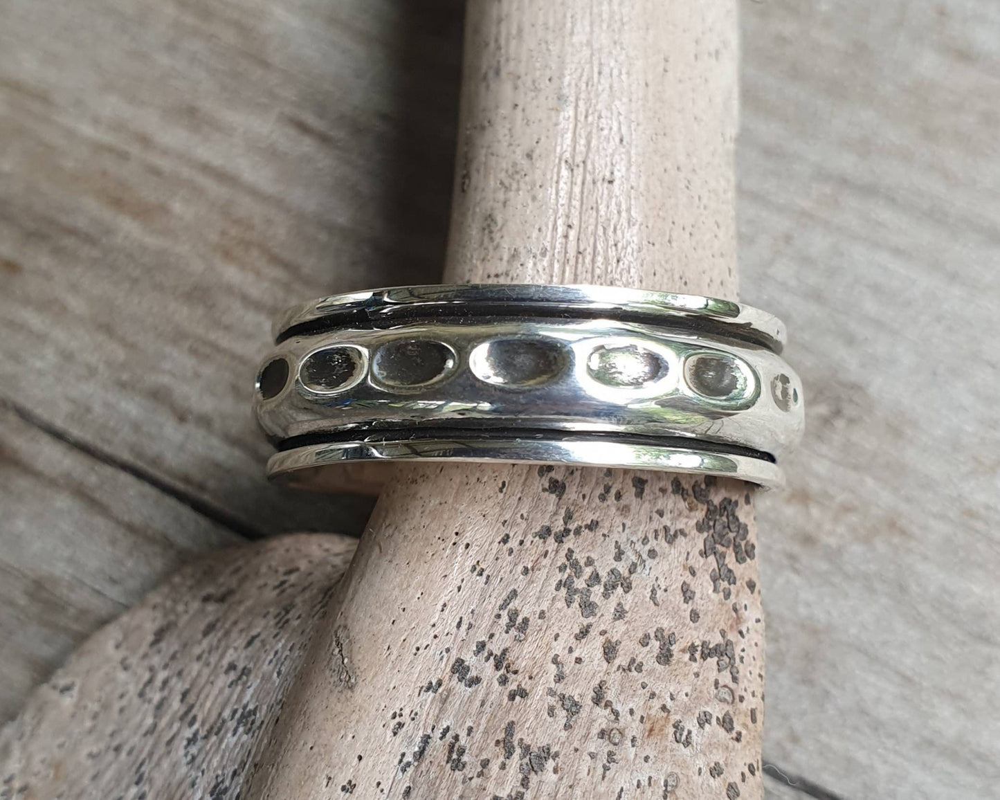 spinner ring,rustic,sterling silver,large sizetribal worry ring,handmade wedding,industrial,bespoke