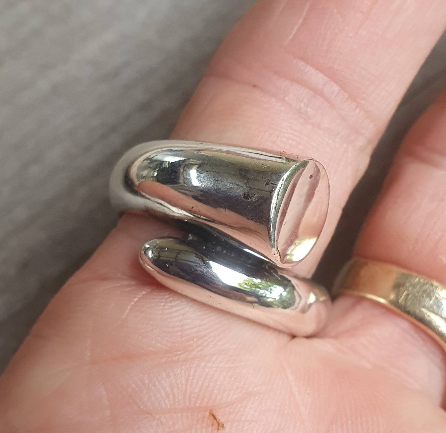 Chunky ring,sterling silver,handmade, unisex,modern, wedding,thumb ring,
