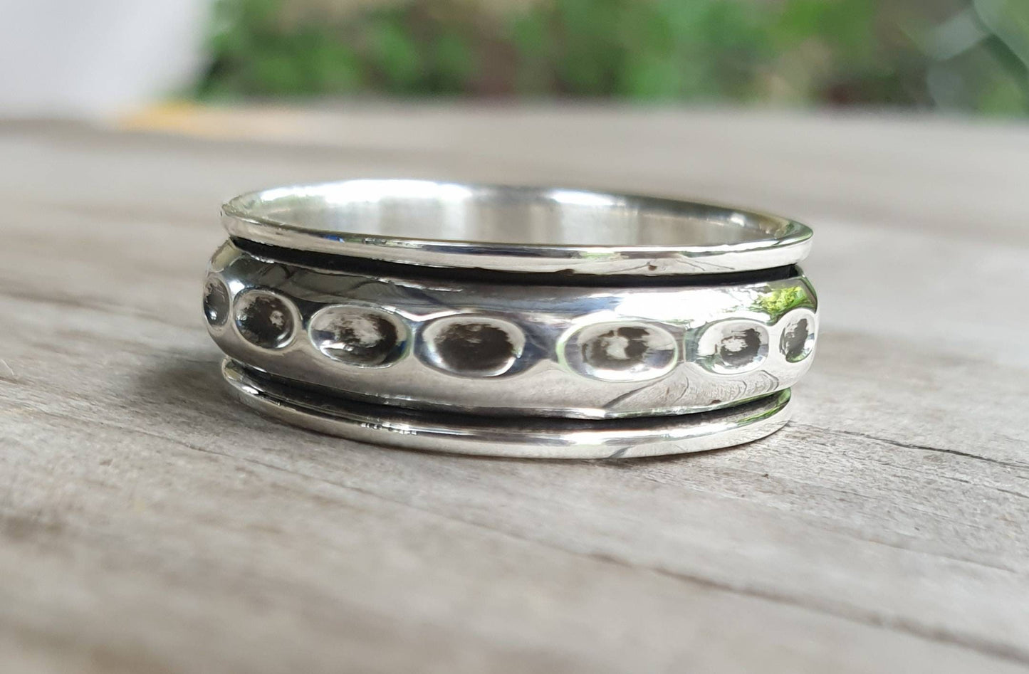 spinner ring,rustic,sterling silver,large sizetribal worry ring,handmade wedding,industrial,bespoke