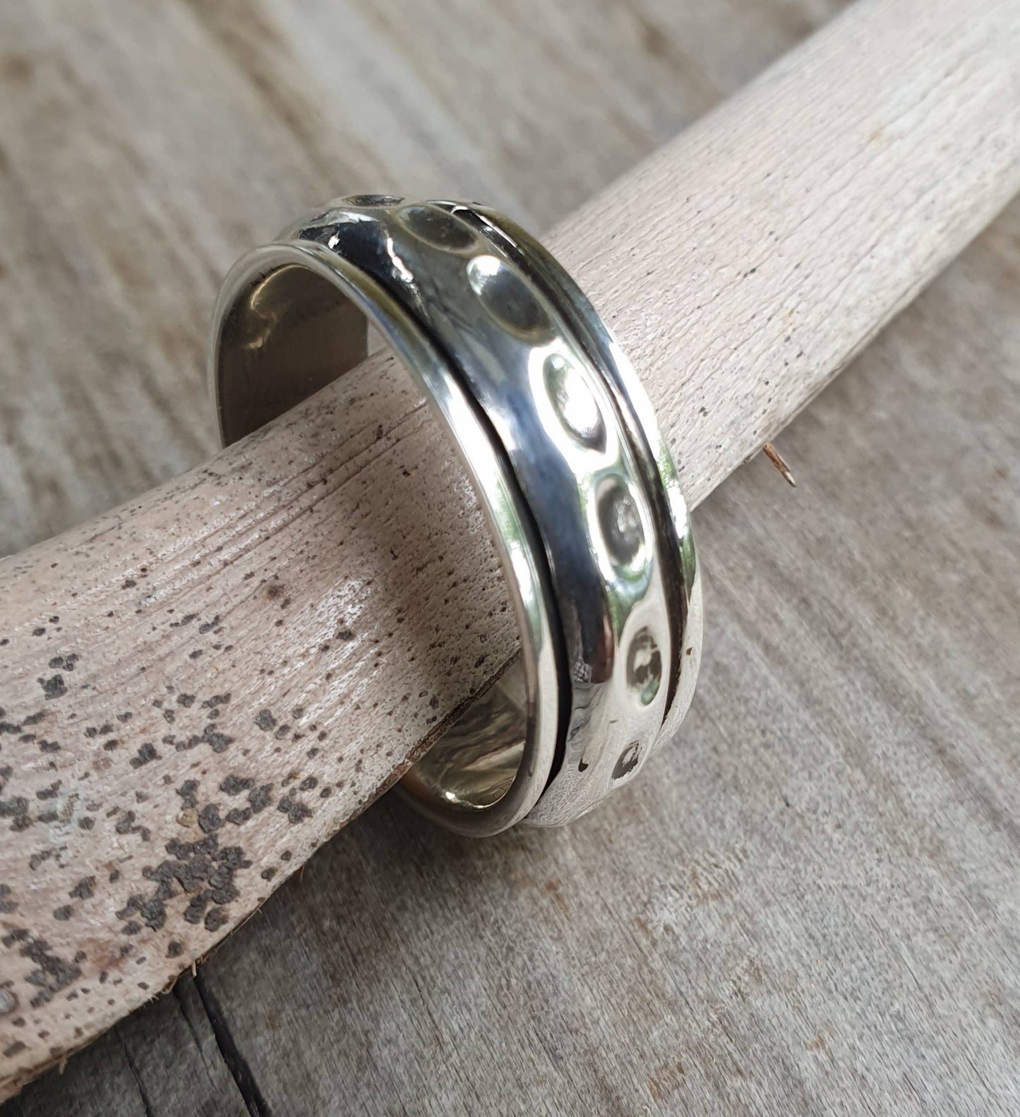 spinner ring,rustic,sterling silver,large sizetribal worry ring,handmade wedding,industrial,bespoke