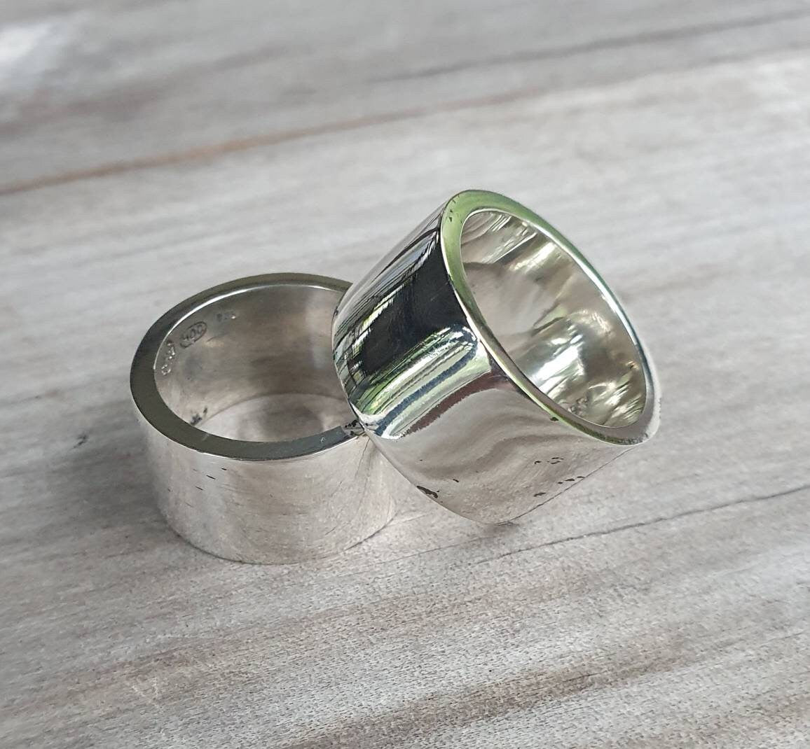 Wide solid ring,12mm sterling silver band,chunky,thick wedding dress ring